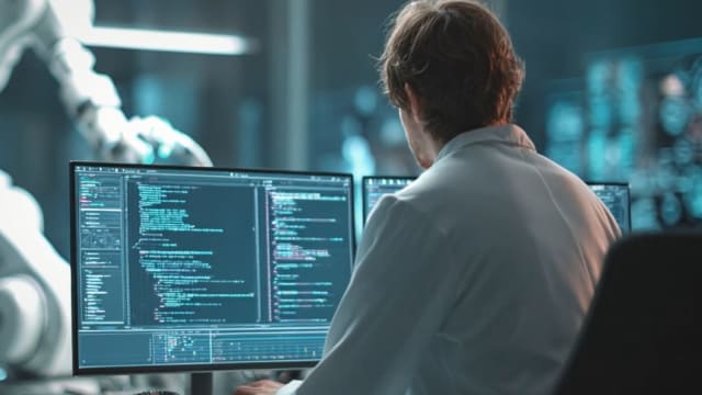 Developer in front of the computer - FDTech.de