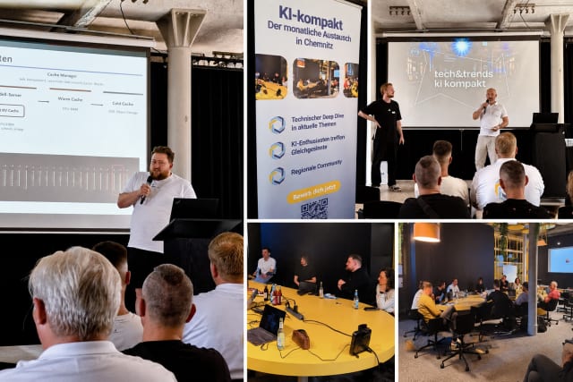 Julian Dietzsch of FDTech giving a talk on AI at tech & trends // KI kompakt at die fabrik chemnitz