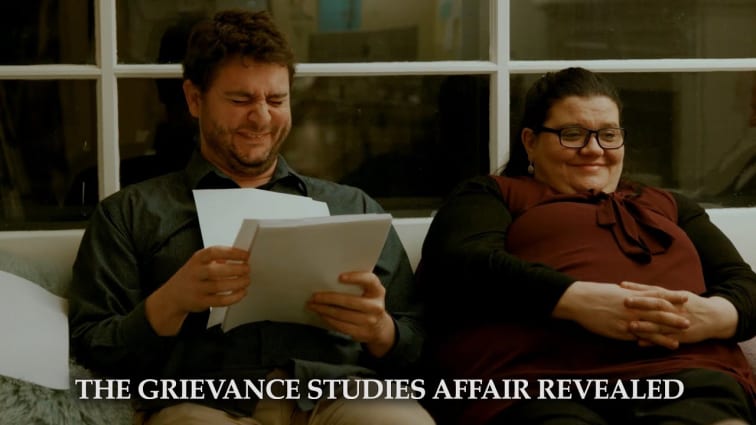 Grievance study authors laughing