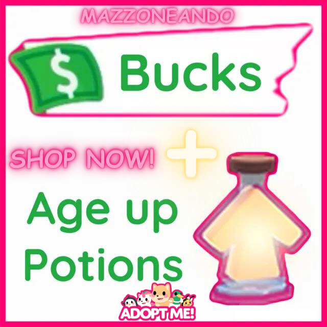 Adopt Me Account 300+ Potions + 200,000+ Bucks