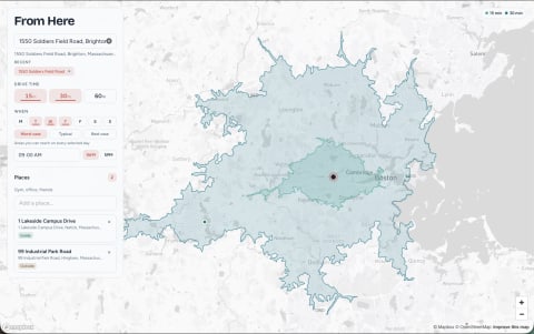 Isochrone Map screenshot