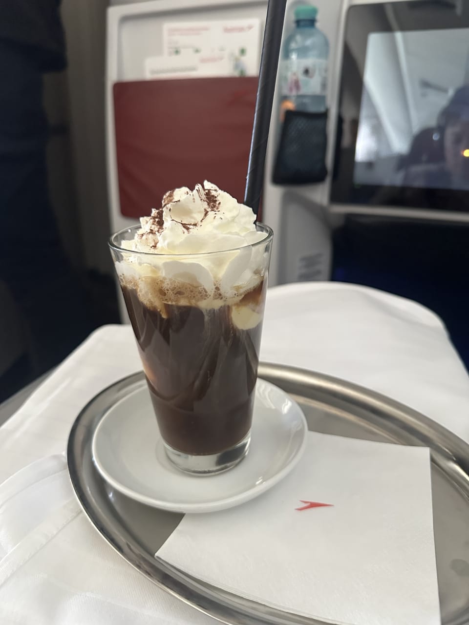 Eiskaffee on Austrian business class
