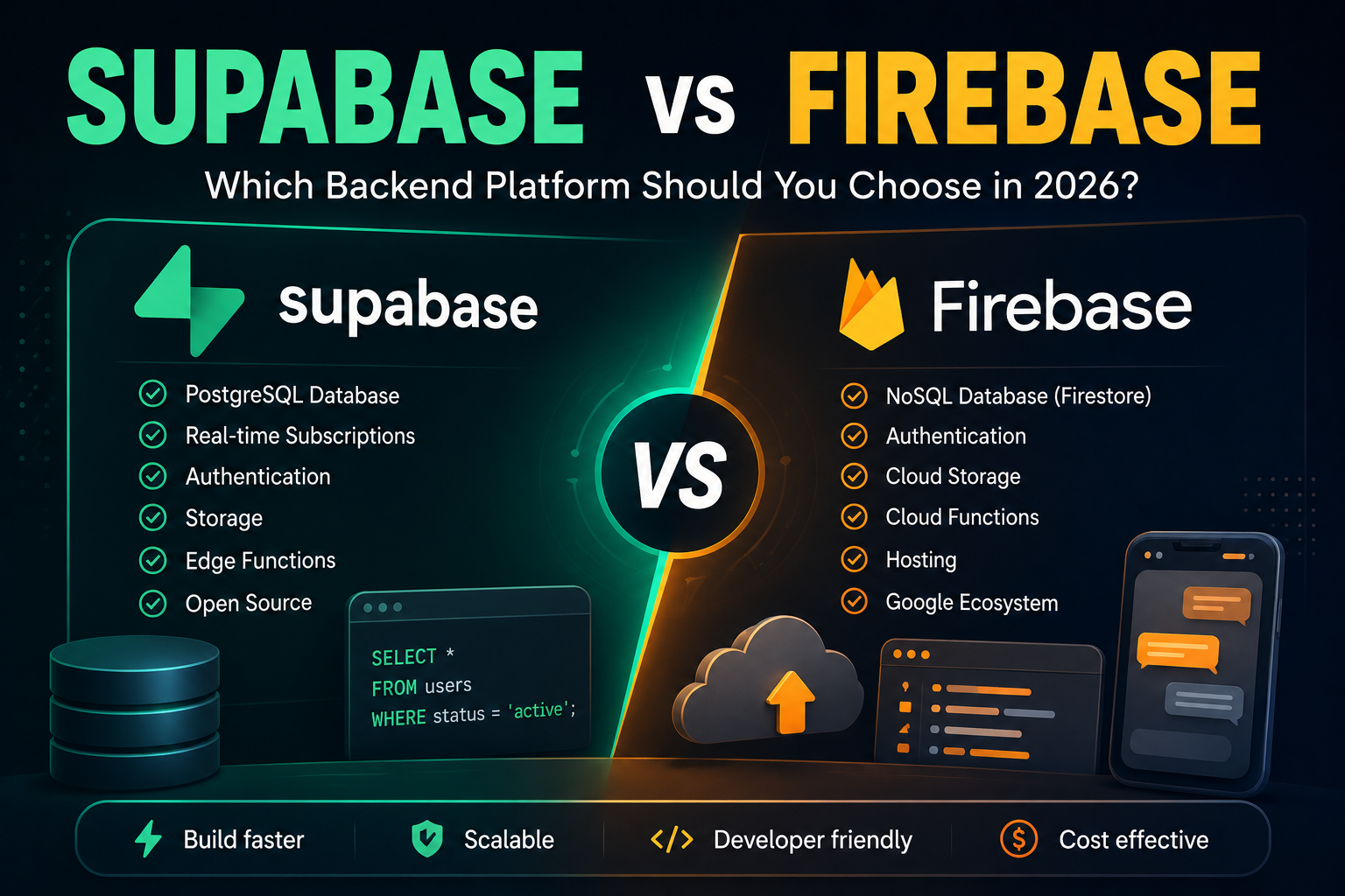 Supabase vs Firebase: Which Backend Platform Should You Choose in 2026?