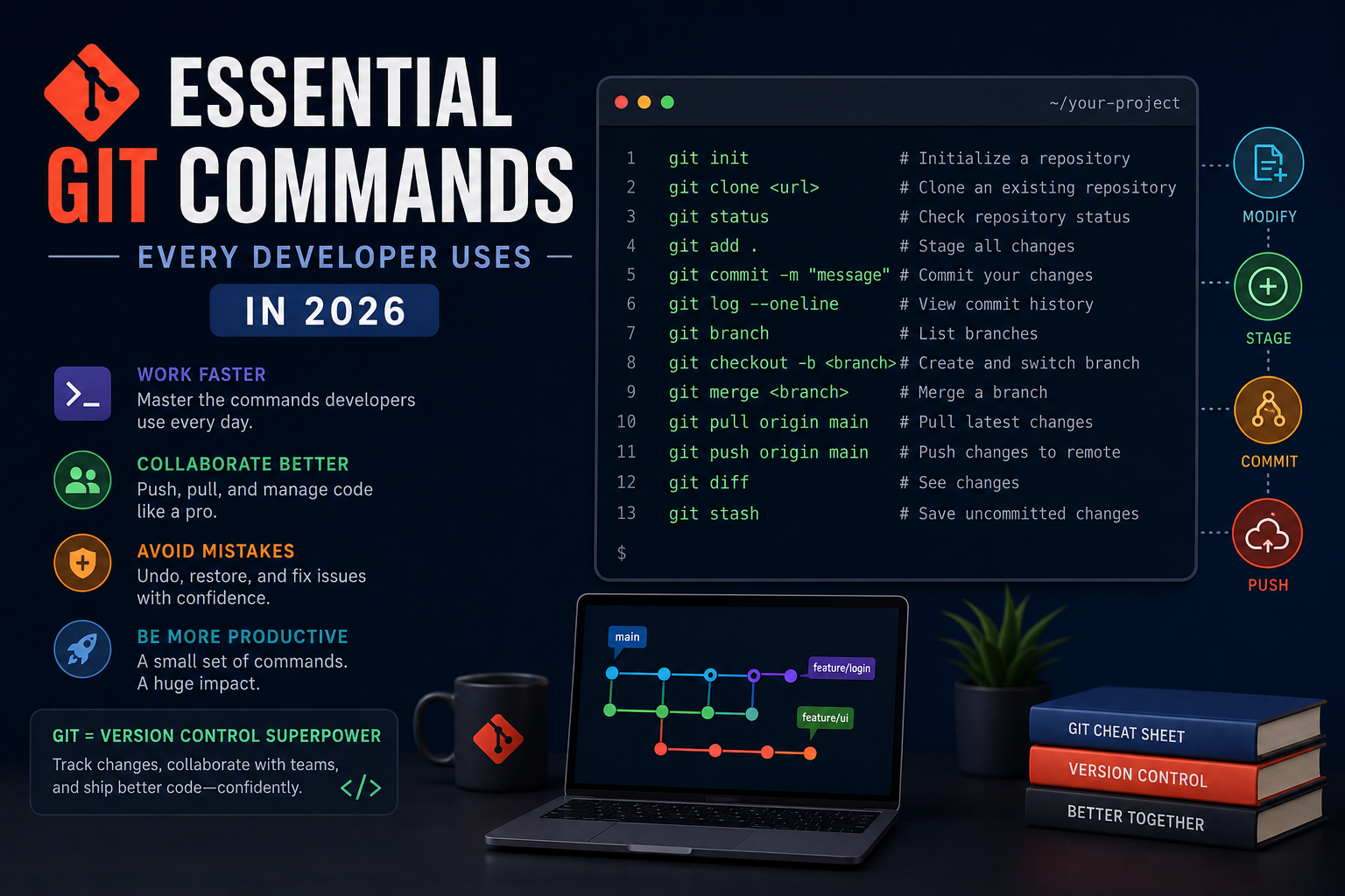Essential Git Commands Every Developer Uses in 2026