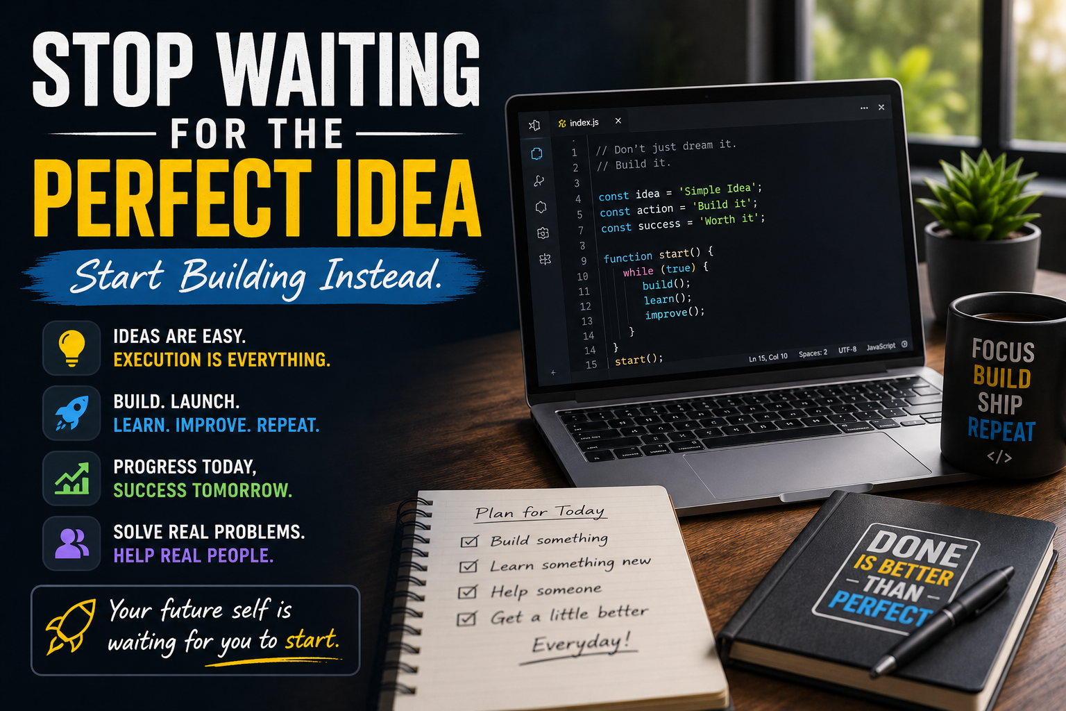 Stop Waiting for the Perfect Idea: Start Building Instead