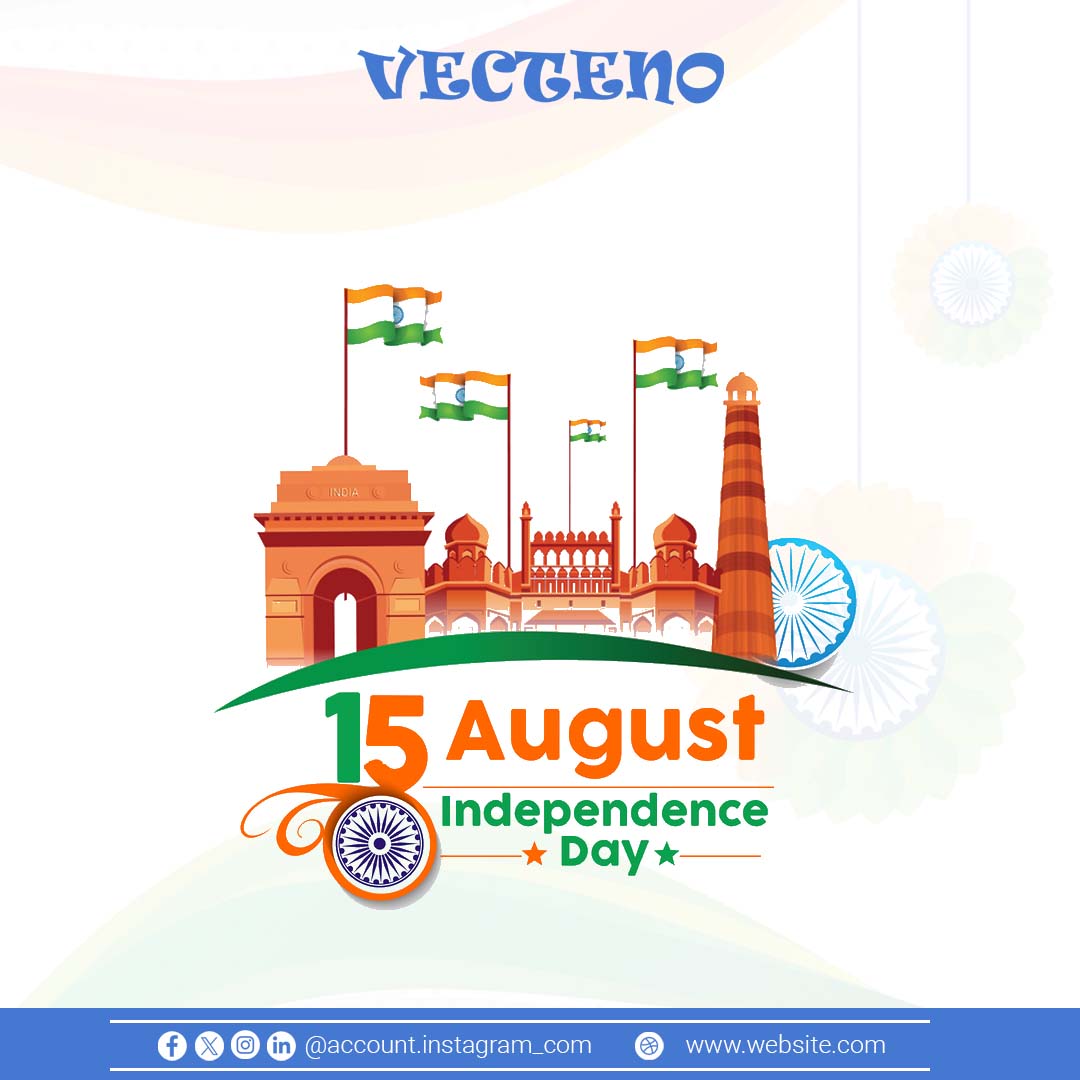 Independence Day Greeting Card – 15 August Digital Design