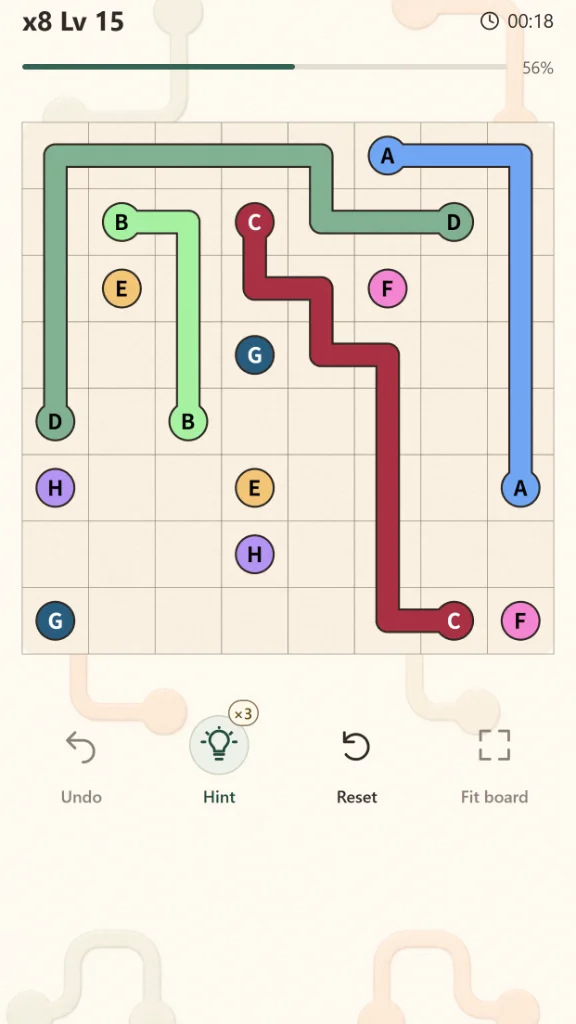 An 8×8 puzzle in Pastel Link