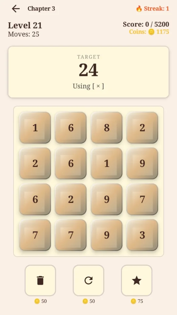 Screenshot 1 for Equate: Math Merge Puzzle