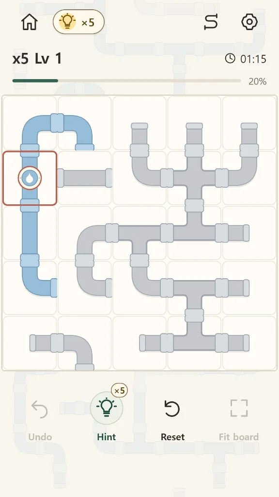 Screenshot 1 for Pastel Pipes Puzzle
