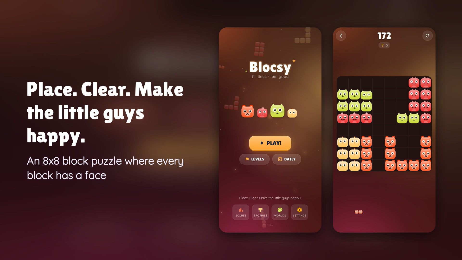 Screenshot 1 for Blocsy: Block Puzzle Game