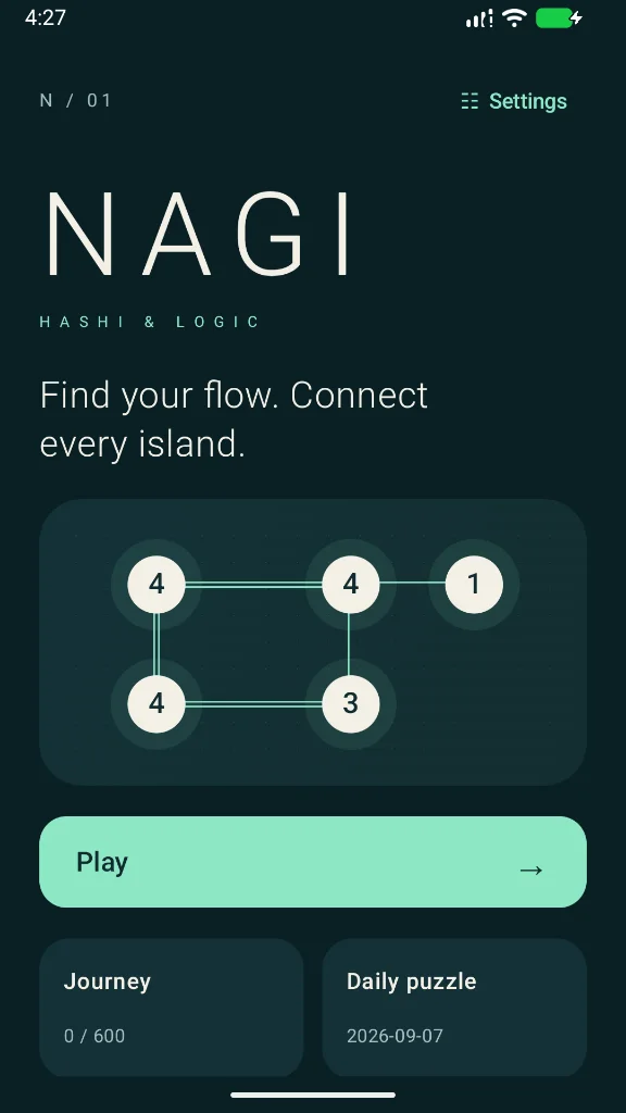 Screenshot 3 for NAGI: Hashi & Logic
