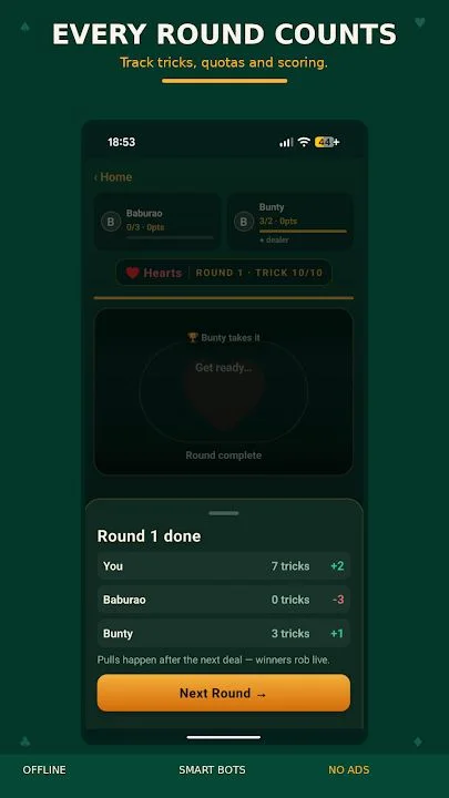 Screenshot 2 for 3-2-5 Card Game (Teen Do Paanch)