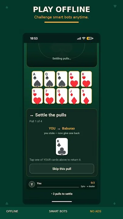Screenshot 3 for 3-2-5 Card Game (Teen Do Paanch)