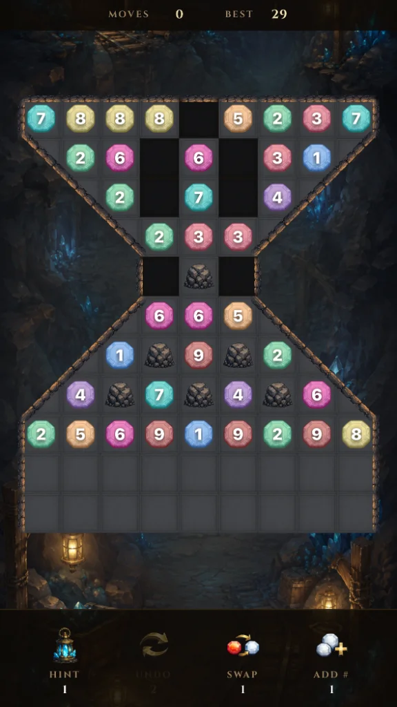 Screenshot 2 for Cavernum: Number Puzzle