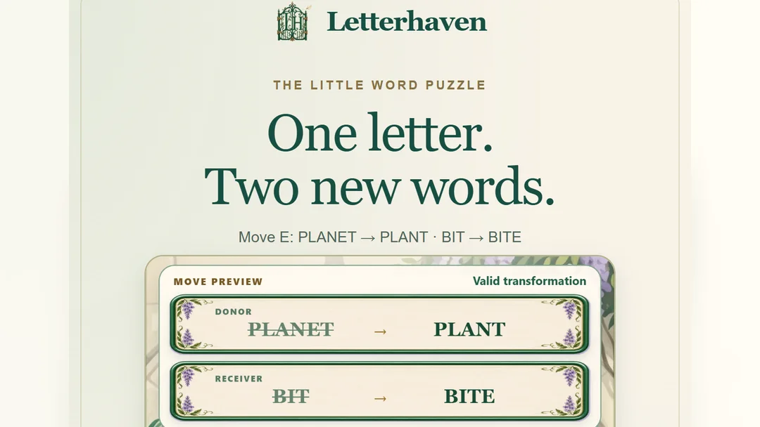 Screenshot 1 for letterhaven: word puzzle game