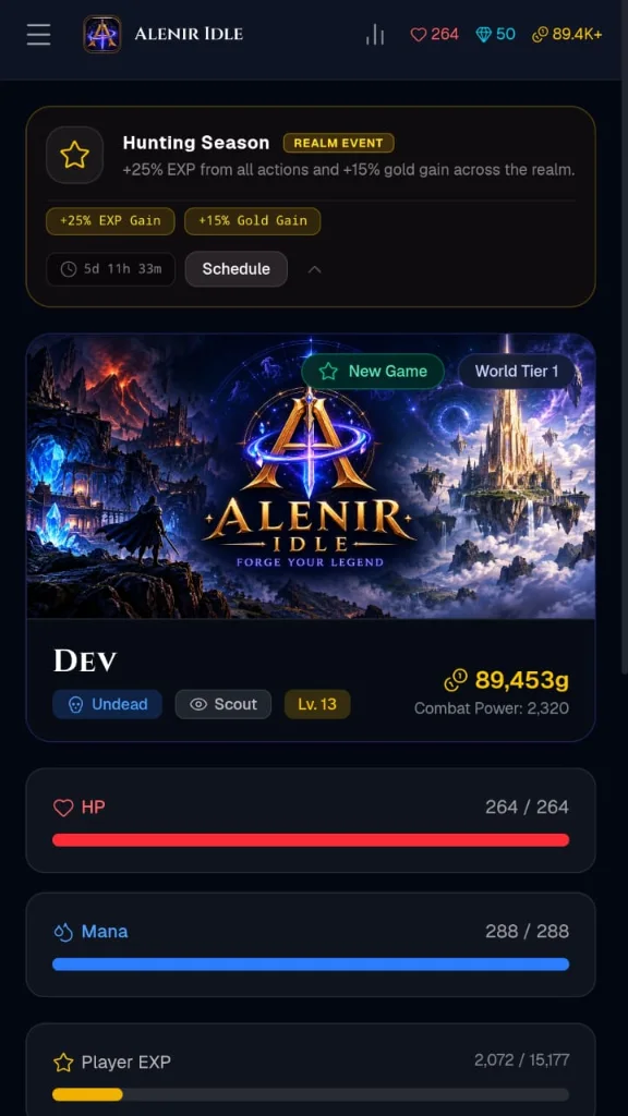 Screenshot 1 for Alenir Idle