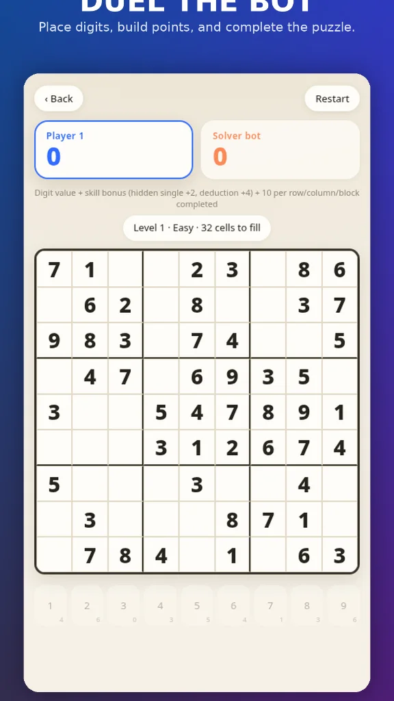 Screenshot 1 for Sudoku Duel