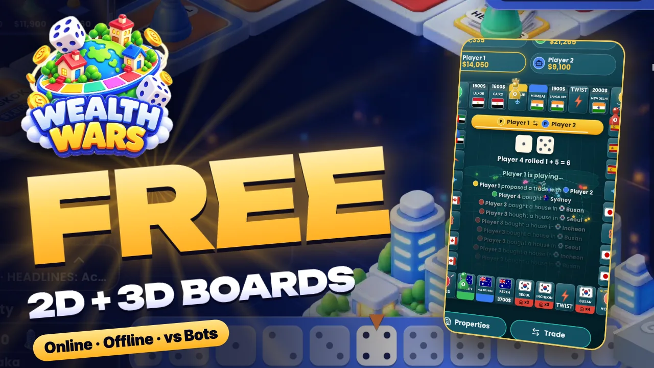 Banner for Wealth Wars: Business Board Game