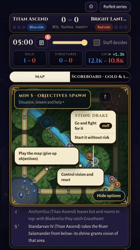 Screenshot 1 for Gales Of Gods: Moba Manager