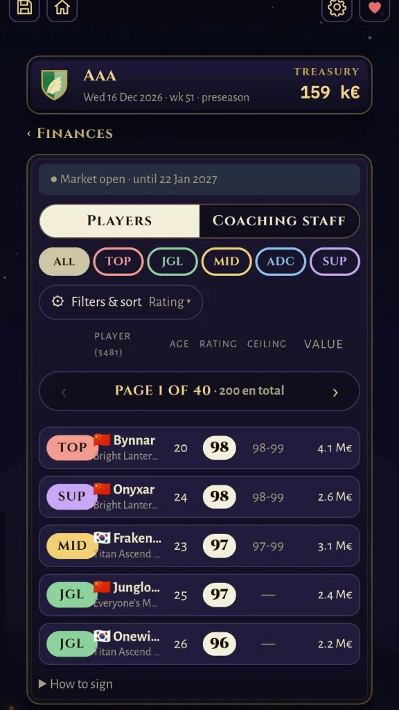 Screenshot 2 for Gales Of Gods: Moba Manager
