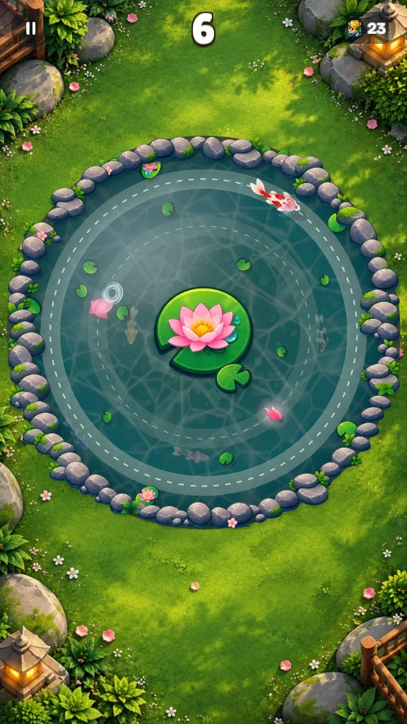 Screenshot 2 for Koi Loop: Relaxing Pond Game