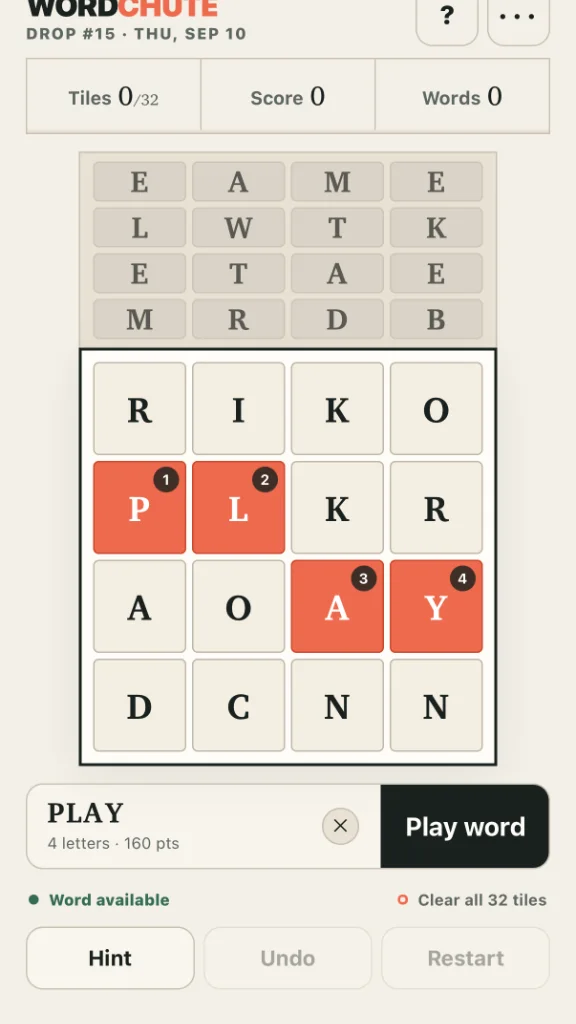 Screenshot 1 for Wordchute