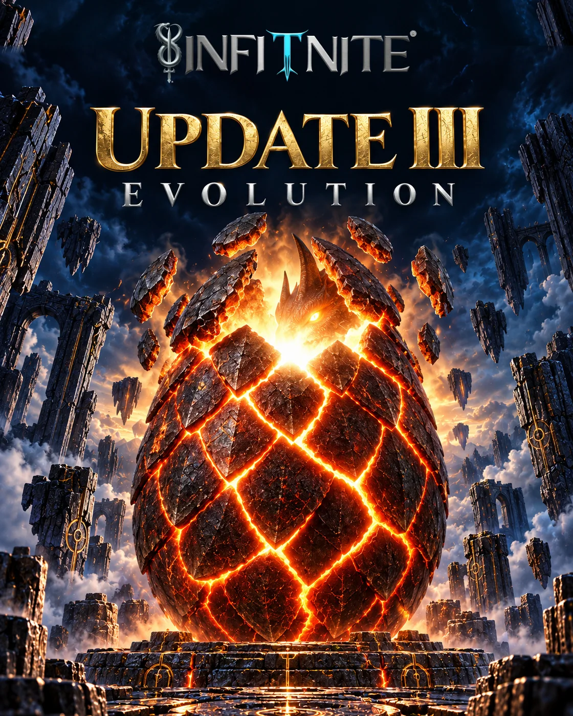 Infitnite Update III: Evolution cover with the official logo
