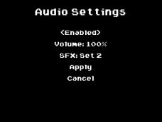 Settings - audio