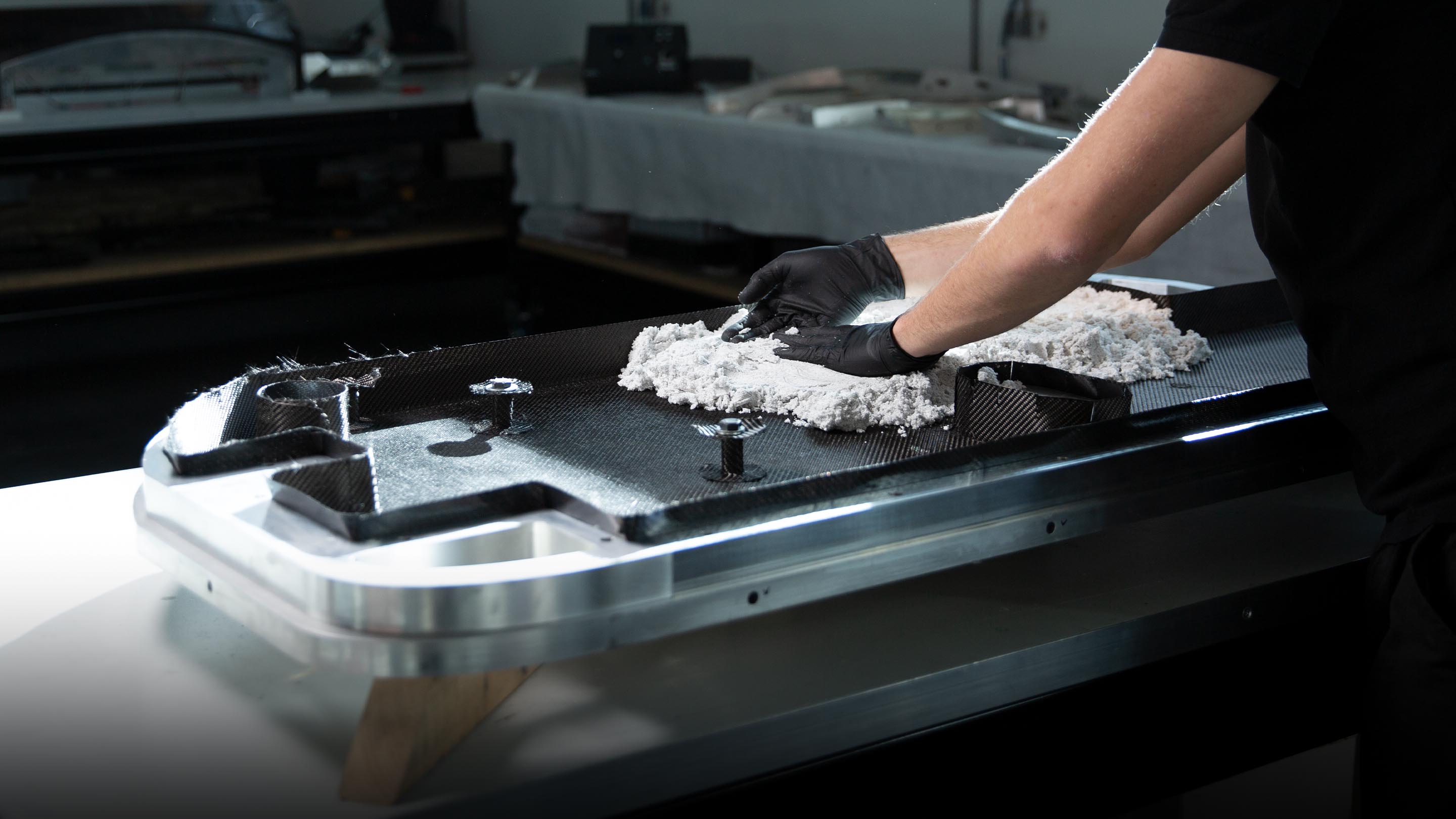 A engineer preparing an Ex-Core mold