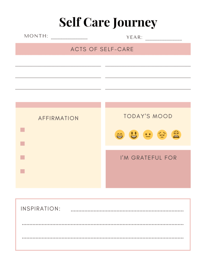 Self Care & Wellness Planner – Editable Canva Planner for Mindful ...
