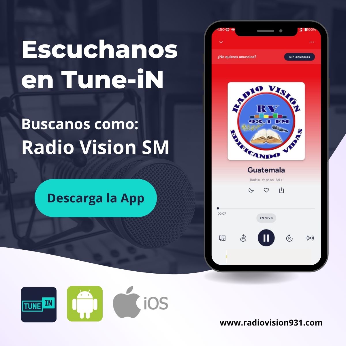 Radio Visión 93.1 FM en TuneIn
