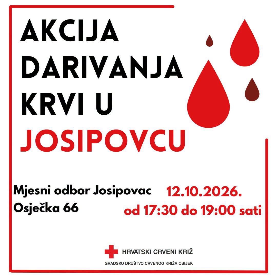 Akcija darivanja krvi u Josipovcu