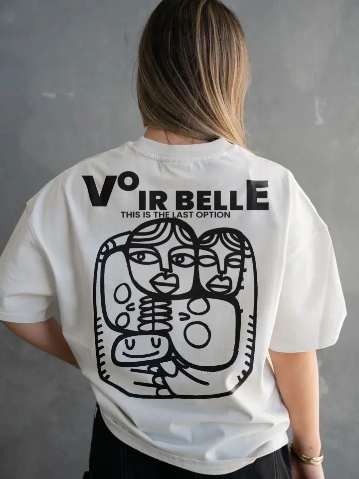 ADVIKEN PREMIUM VINTAGE IVORY GRAPHIC OVERSIZED T-SHIRT - Image 3