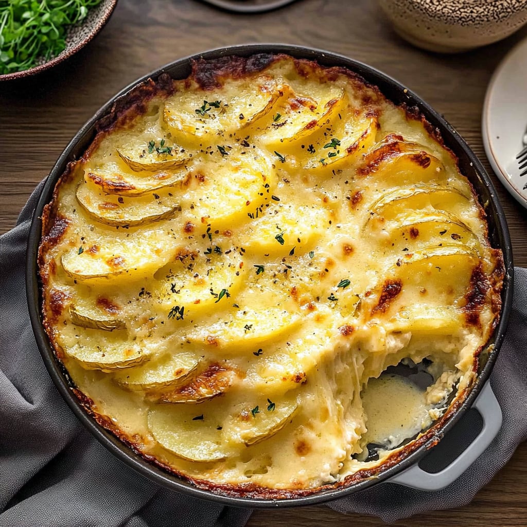 Cheesy Potatoes au Gratin: Comforting and Indulgent Delight