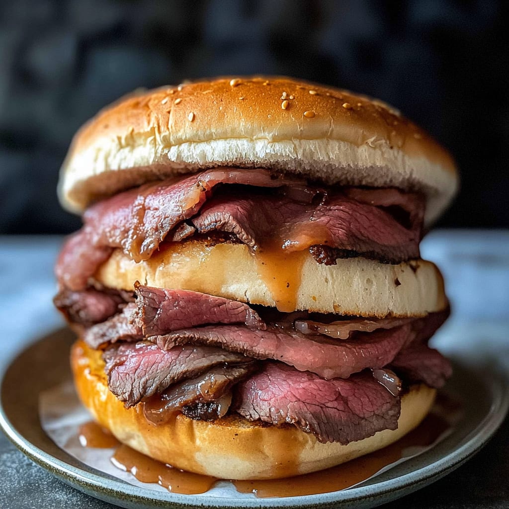 Smoked Eye of Round Roast Beef Sandwiches: Irresistibly T...