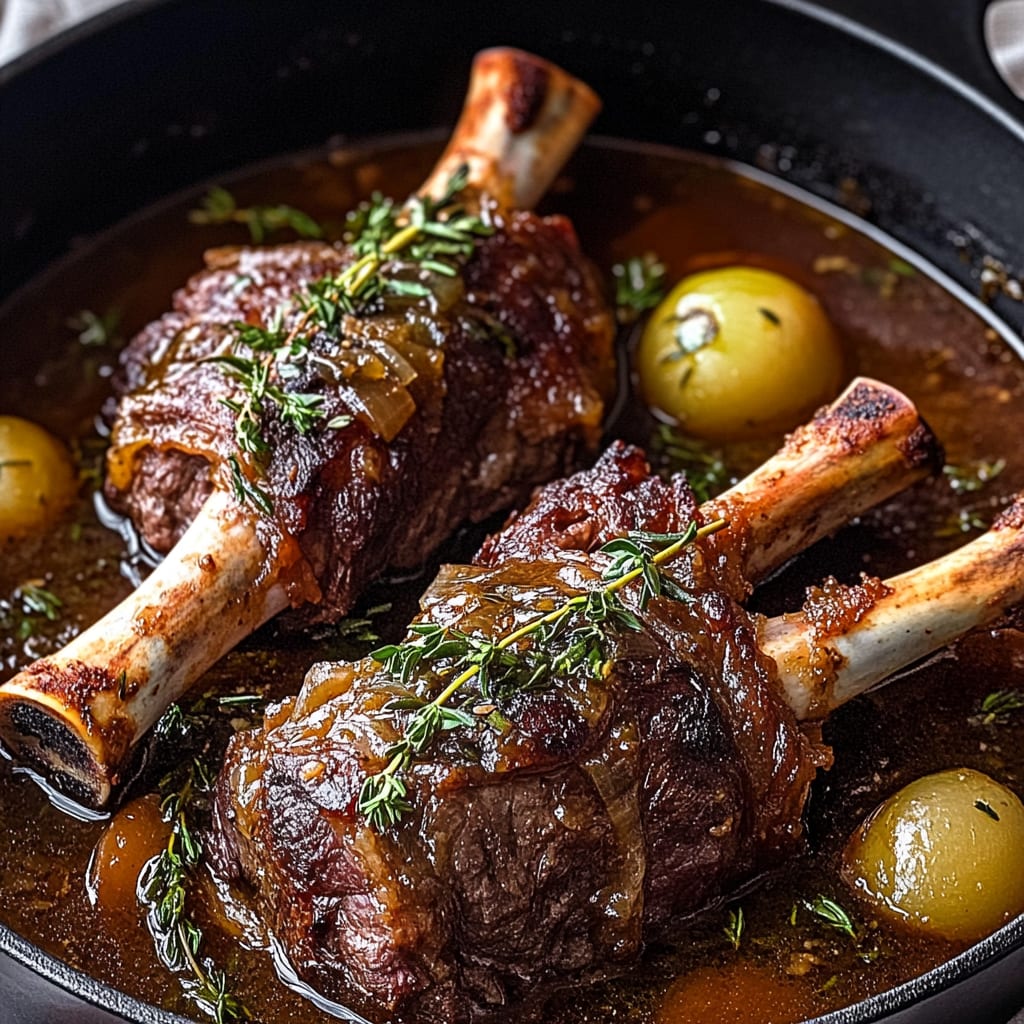 Slow Cooker Lamb Shanks with Herb Gravy: Comforting Delight