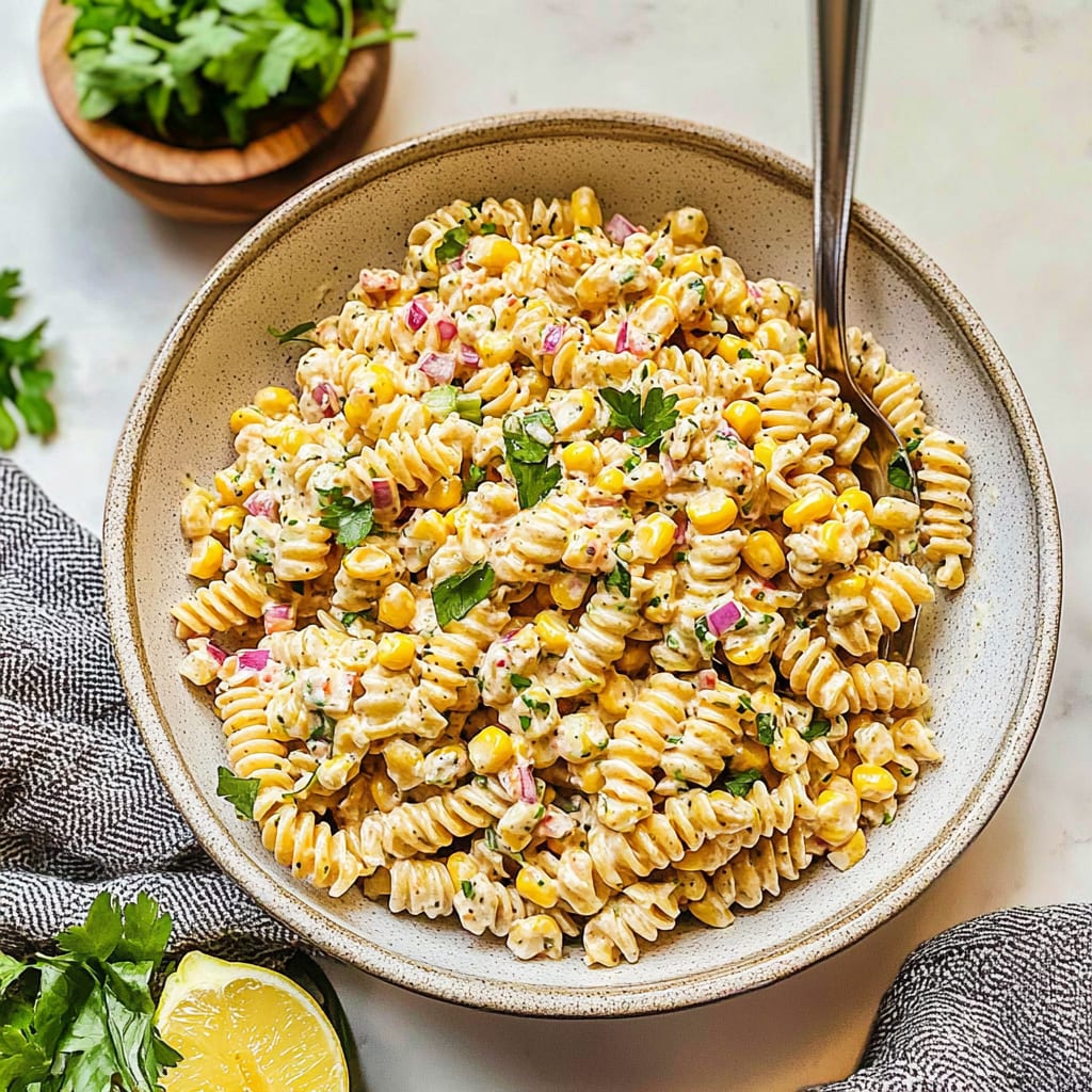 Healthy Street Corn Pasta Salad: Fresh and Flavorful Delight
