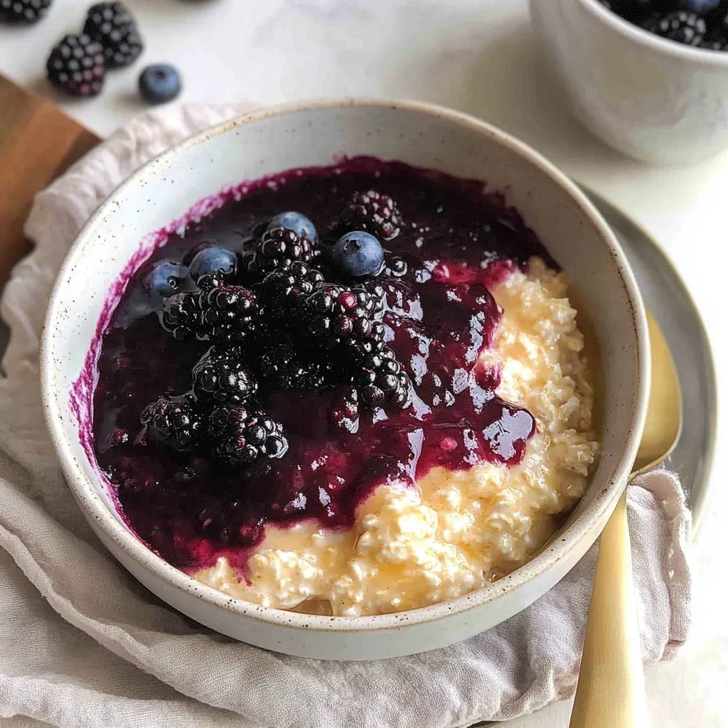 Custard Oats with Mixed Berry Sauce: A Cozy Delight