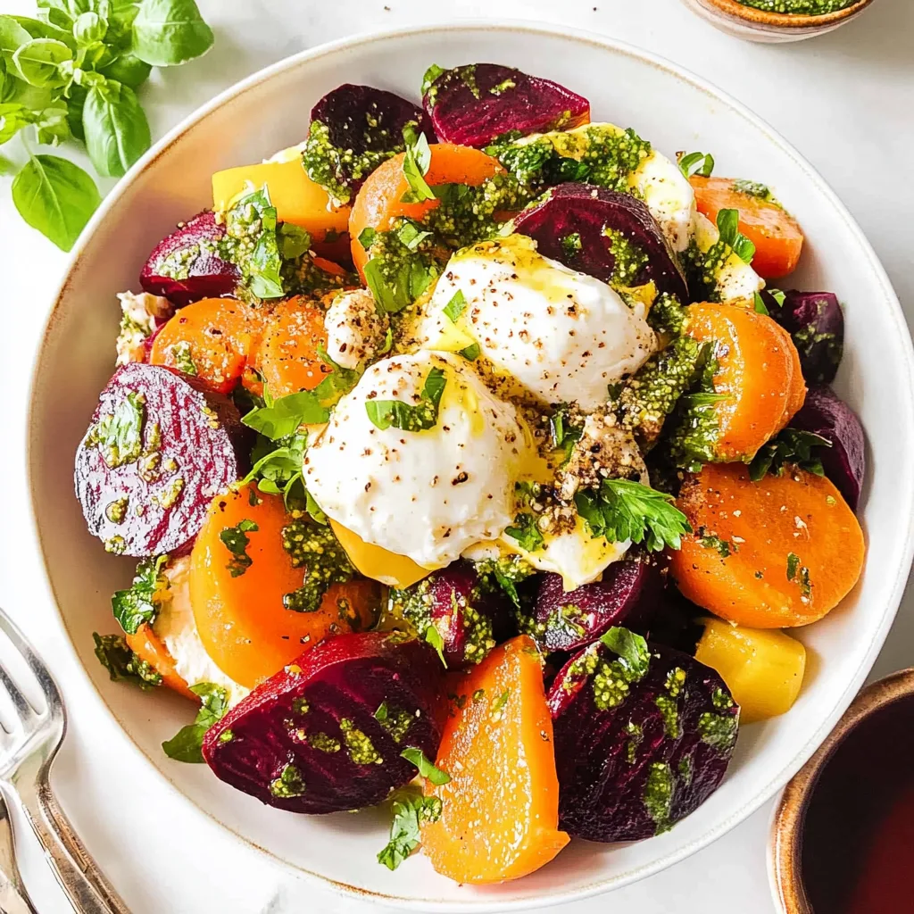 Roasted Beets and Carrots Salad with Burrata: Indulgent D...