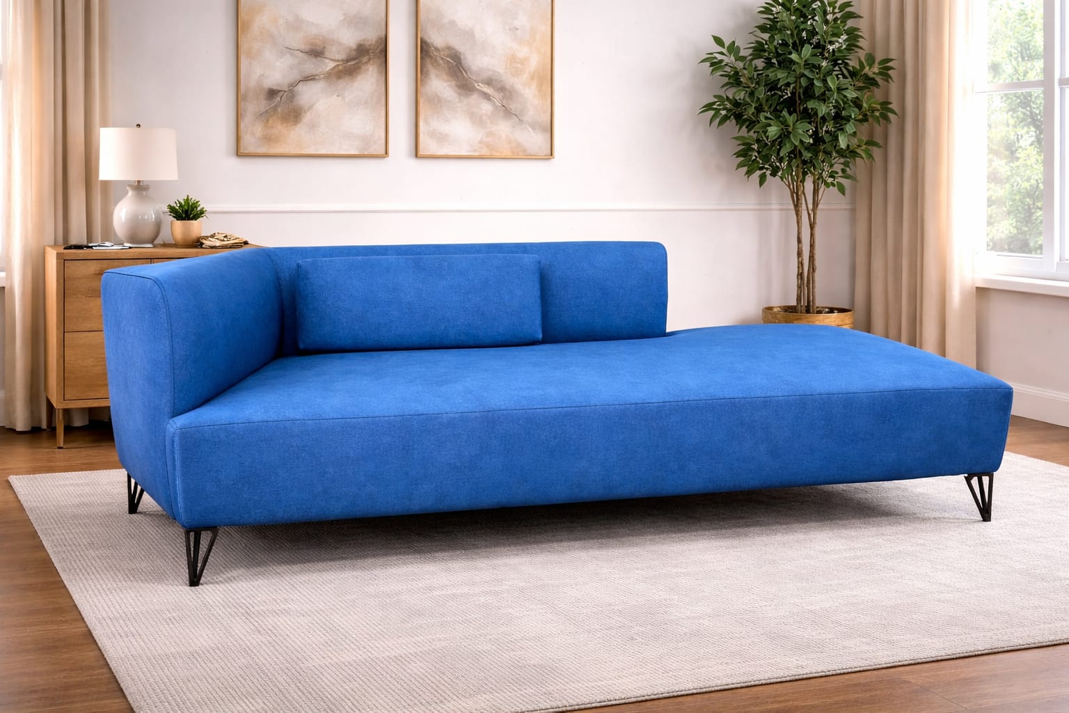 Custom sofa in Jodhpur - Modern Chaise Lounge Sofa