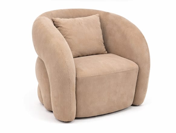 Custom pouffs in Jodhpur - Modern Corduroy Accent Lounge Chair