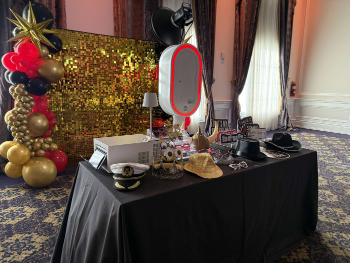 Photo booth rental prop display NJ