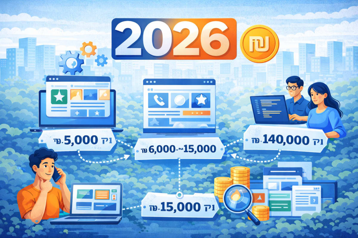 כמה עולה לבנות אתר לעסק ב-2026? מדריך מחירים