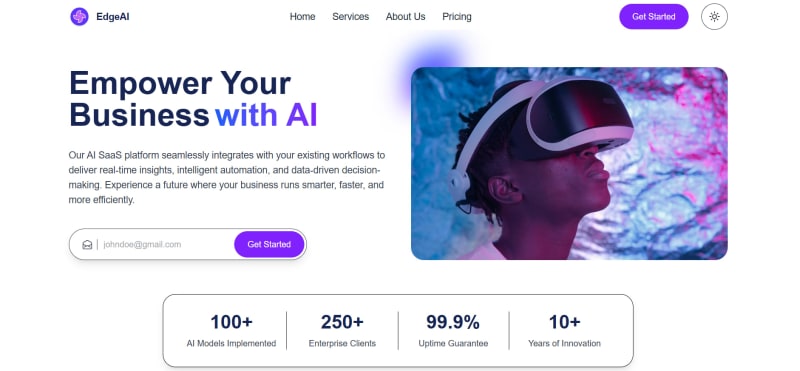 AI SaaS Landing Page
