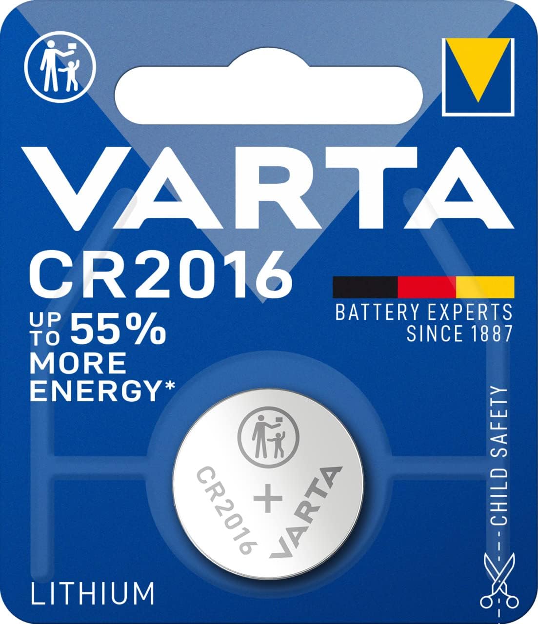 סוללת VARTA CR2016 ליתיום 3V