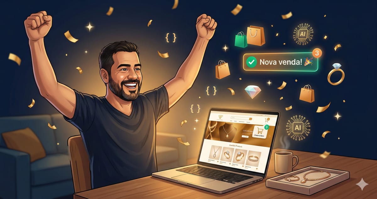 Como criei uma loja de semijoias sem saber programar usando inteligência artificial
