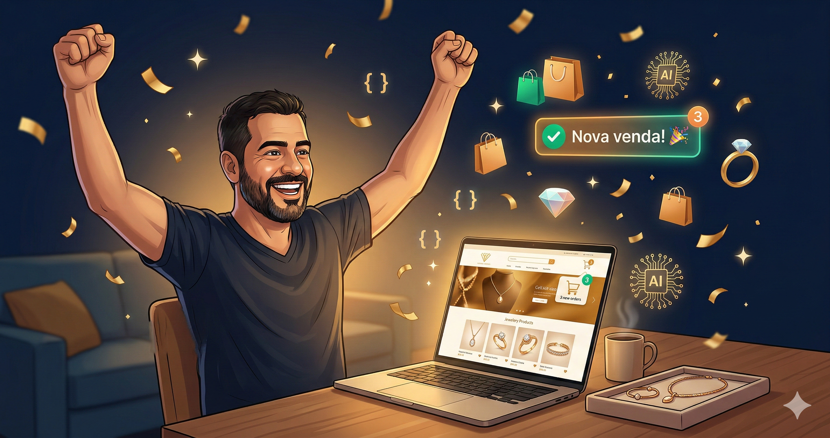 Como Criei uma Loja de Semijoias Sem Saber Programar