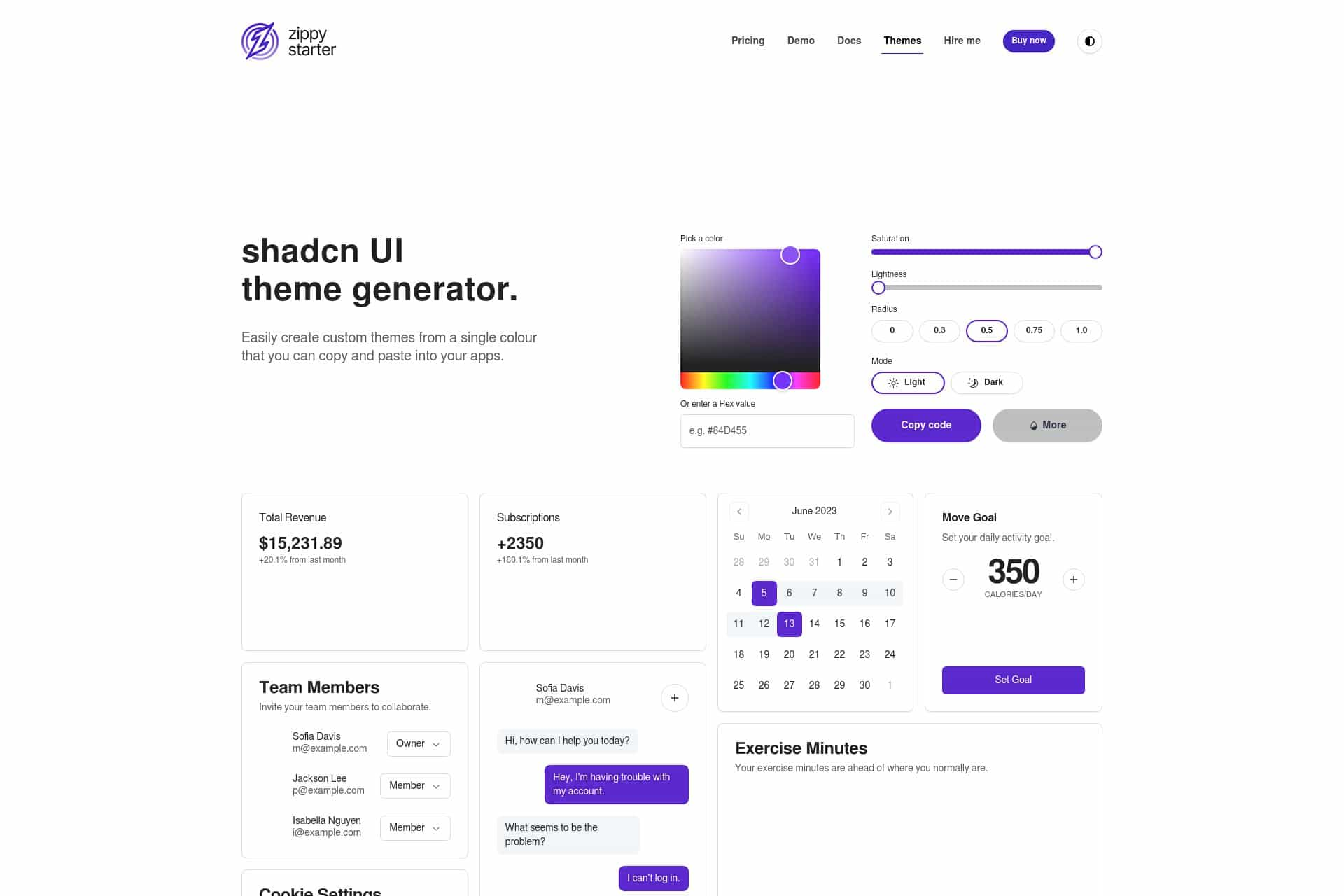 shadcn-ui Theme Generator