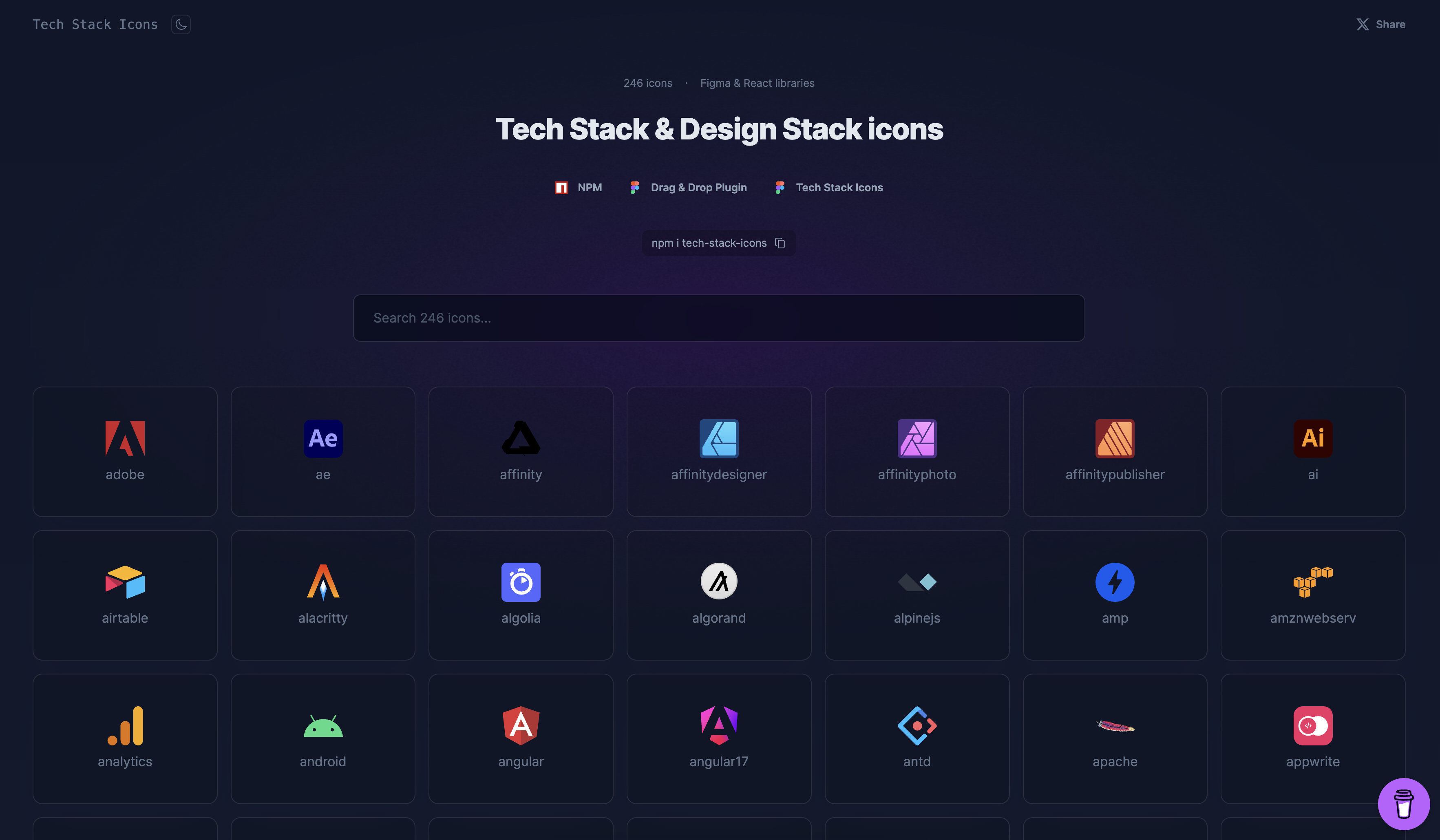 Teck Stack Icons