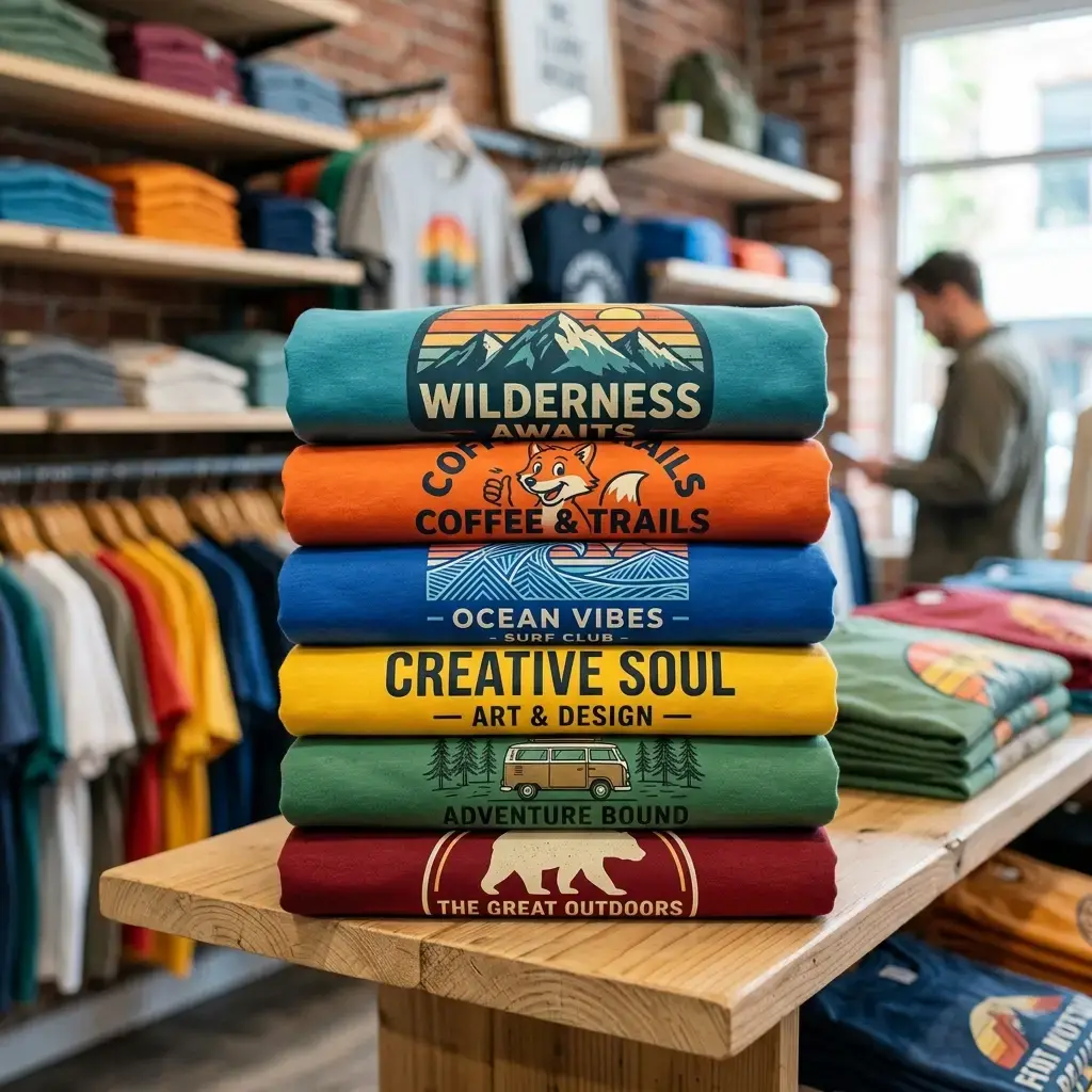 Estoque de camisetas personalizadas pronta-entrega para eventos